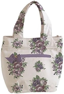 Jessie Steele Insulated Lunch Tote Bag, Vintage Floral Purple