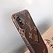 Phone case for iPhone Xs MAX, Fashion Elegant Luxury Designer Classic Monogram Vintage Style Card Holder for iPhone Xs MAX, Full Protection case for iPhone Xs MAX ... (Brown)