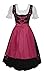 Edelweiss Creek Long 3-Pcs Black & Pink German Embroidered Oktoberfest Dirndl Dress