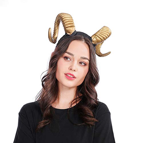 TooTu Halloween Headdress Horn headband Unisex Headpiece Costume Halloween Hat Light Up Party Horn Hair clip