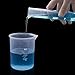 JPSOR 5 Pcs Clear Plastic Graduated Cylinder, 10, 25, 50, 100, 250ml, with 2 Plastic Beakers & 1 Cylinder Brush