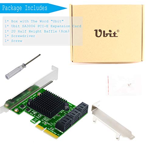 Expansion Card,Ubit Riser Card,PCIe 2.0 X2 to SATA III 6-Port Adapter Card (ASM Chipset) for IPFS Mining,Pci-e to SATA3.0 Expansion Card,SATA3.0 Riser Card 6G IPFS Hard Disk Expansion Card