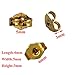10pcs/5 Pairs 14K Yellow Gold Earring Backs Replacement Secure Ear Locking for Stud Earrings Ear Nut for Posts, 5x6mm