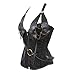 Women's Steampunk Retro Steel Boned Corset Waist Cincher Bustier Shapewear Top 3X-Large Black