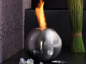 Decorative fire stainless steel bio-ethanol spherical
