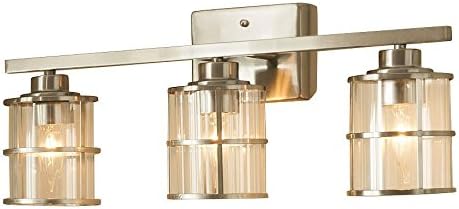 Allen Roth 3 Light Kenross Brushed Nickel Bathroom Vanity Light Amazon Ca Electronics