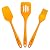 Deiss ART 3-piece Silicone Utensil Set - Slotted Turner, Spatula, Pastry Brush - Hygienic Design - Safe for Non-stick Cookware - Heat-Resistant - Dishwasher Safe