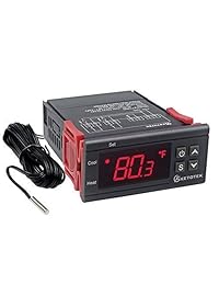 AC 110V Digital Control de Temperatura Incubador Termostato Fahrenheit 10A 2 Relés con Sensor NTC