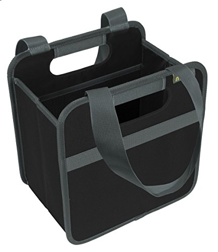 NEW: meori 6 Bottle Wine Carrier with handles for wine and other bottles to carry and store after tastings, grocery shopping - a perfect wine enthusiast and hostess gift - in Lava Black - Thumbnail 4