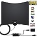 TV Antenna, 2019 New HDTV Indoor Digital Amplified TV Antennas 130+ Miles Range with Amplifier TV Signals, Indoor Antenna for 4K1080P HD Free Local TV Channels-Support All TV's-16.5ft Coax Cable