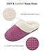 Women's Soft Gridding Coral Velvet Short Plush Lining Slip-on Memory Foam Clog Indoor Slippers (X-Large / 11-12 B(M) US, Purple)