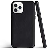 totallee iPhone 11 Pro Leather Case, Slim Thin Full Genuine Leather Premium Cover for Apple iPhone 11 Pro (Black Leather)