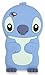 Bukit Cell 3D Disney Case Bundle - 5 Items: Blue 3D Cute Stitch Soft Silicone Case Cover for iPod Touch 4 4G 4th Generation
