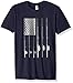 Men's Patriotic Fishing T-Shirt with American USA Flag Great Gift XL Navy