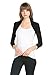 Fashion Secrets Women 3/4 Sleeve Rayon Bolero Shrug Cropped Cardigan (Large, Black)