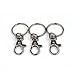 Foxnovo 20 Sets of Large-sized Detachable Swivel Lobster Clasps Keychains 25mm Key Rings key ID tags (Silver)