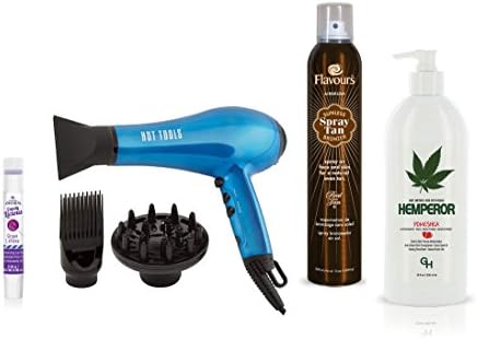 Beauty Gift Set Hot Tools Hair Dryer, Sunless &amp; Moisturizer