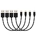 InkoTimes Short Lightning Cable 8 Inch for Apple Device [4 Pack] (Black)