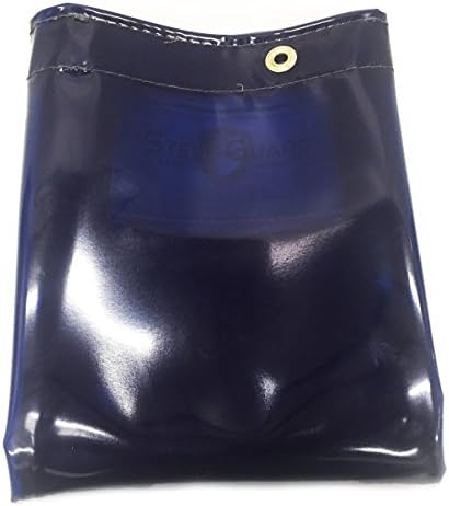 Steel Guard Safety Welding Curtain - H- 8' x W- 8' - See-Thru 14 mil Blue Transparent Welding Curtain