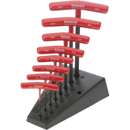 Bondhus Set of 8 Hex Thandles with Stand Metric 210mm allen wrench