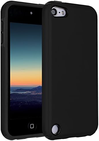 iPod Touch 5th Generation Case,iPod Touch 6th Generation Case,ANLI(TM) Hybrid Dual Layer Shock-Absorption Protective Cover Shell for Apple iPod Touch 5/6-Black