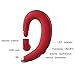 SLuB True Wireless Bluetooth Invisible Single Earbud with Microphone Noise Cancelling Waterproof Ear-Hook Non Ear Plug Sport Headset for Cell Phone(Red)