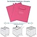 Royexe Fabric Storage Cubes for Cube Storage Organizer - 8 Pack Heavy Duty Storage Bins With Labels - 11 Inch Cube Storage Bin (Pink)