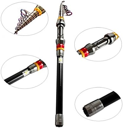 Senhui Carbon Fiber Travel Portable Spinning Telescopic Fishing Rod for Sea Saltwater Freshwater