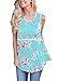 Sidefeel Women Floral Print Sleeveless Babydoll Tank Top With Lace Trim Large Green