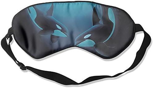 Bdna Comfortable Sleep Eyes Masks Blue Ocean Whale Pattern Sleeping Mask For Travelling, Night Noon Nap, Mediation Or Yoga