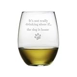 Stemless Wine Glasses (Set of 4) Custom Made...For the Red or White Wine Lover Made of Crystal and Etched Glass Says 