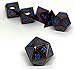Darksilver Forge Dark Alpha Metal Polyhedral D&D Dice Set for Tabletop Roleplaying Games Like Dungeons & Dragons (DND), Pathfinder RPG, Starfinder