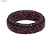 Qalo Women's Barbells for Boobs Silicone Ring, Black Sparkle, Size 7