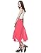 Regna X BOHO Women's High Waist Pleated Flare Chiffon Midi Skirt Dress (2styles, plus size available)