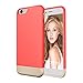 iPhone 6 Case, Moze iPhone 6 (4.7) Case Protective SOFT-Interior Scratch Protection Metallic Finished Base with Vibrant Trendy Color Slider Style Hard Case for iPhone 6 (4.7 inch) (2014)-Italian Rose/Champagne Gold