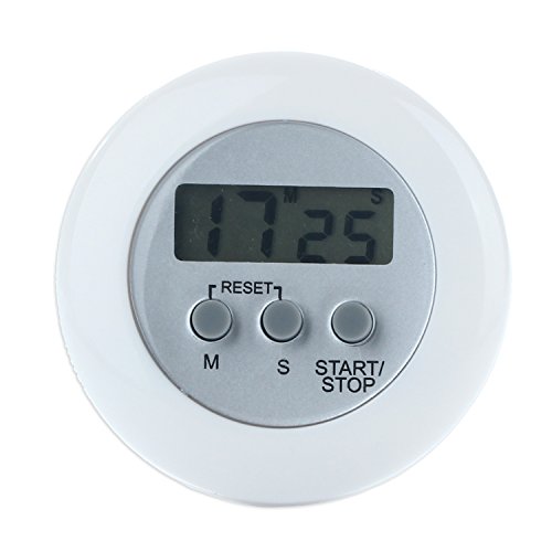 niceeshop(TM) Mini Round LCD Digital Cooking Kitchen Countdown Timer Alarm ,White