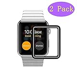 EcoPestuGo Compatible [2 - Pack] Apple Watch Tempered Glass Screen Protector 42mm, FURgenie Anti-Scratch Scratch Resistant Full Coverage Scratch-Proof Screen Film Compatible iWatch 42mm Series 1/2/3