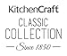 KitchenCraft Class Collection Striped Ceramic Honey Pot with Wooden Dipper, 450 ml (16 fl oz), 8 x 8.5 x 13 cm, Cream