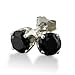 1/2ct Black Diamond Stud Earrings in 10k White Gold