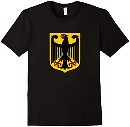 Mens German Eagle Bundesadler Coat Of Arms T-Shirt Large Black