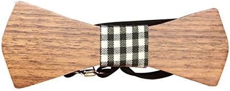 Wooden Bow Tie Solid Designed Walnut Wood Fully Adjustable Neckwear