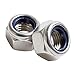 M8 x 1.25mm Nylon Insert Hex Lock Nuts, Stainless Steel Lock Nut Assortment Kit for Hardware Accessories Stainless Steel Finish Hex 100PCS