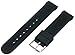 Speidel Silicone Replacement Black Watch Band in 18mm
