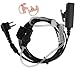 MaximalPower 2-Wire Headset with Clear Coil Tube, Earbud, PTT Mic Plus Left/Right Medium Earmolds