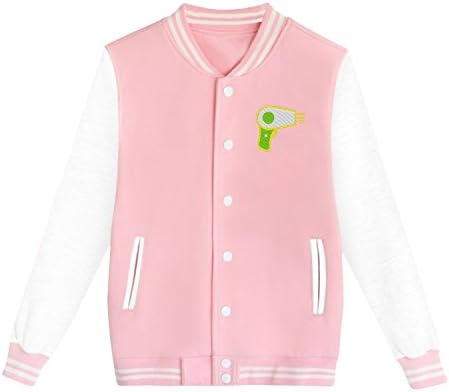 Mens Cotton Hoodie Hair Dryer Varsity Jacket Baseball Button Outwear