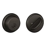 Schlage B60N622 Deadbolt, Keyed 1 Side, Matte Black