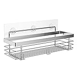ODesign Shower Caddy Basket Shelf with Hooks for Shampoo Conditioner Bathroom Kitchen Storage Organizer SUS304 Stainless Steel - No Drilling