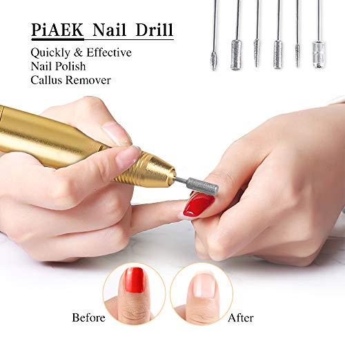 Electric Nail Drills for Acrylic Nails Kit Nail File Machine Professional Portable Manicure/Pedicure Tool Include Rechargeable Battery, Heat Sink Grinder Pen Nail Polisher Set Nail Drill - Thumbnail 5