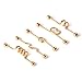 Ruifan 5PCS Industrial Barbell Earring Stainless Steel 14 Gauge Cartilage Earring Body Piercing 1 1/2 Inch(38mm)- Coil, Wave, Twister, Spiral,Heart(Gold)