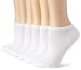 Hanes Women's Athletic No-Show, 6-Pack, White, Sock Size: 9-11, Shoe Size: 5-9